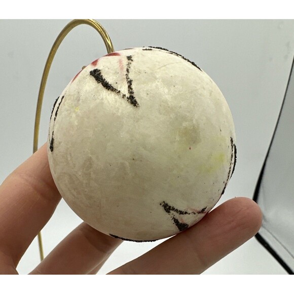 Vintage Red Star Flower Ornament Glass Plastic Cap Christmas Bulb West Germany - Picture 7 of 9